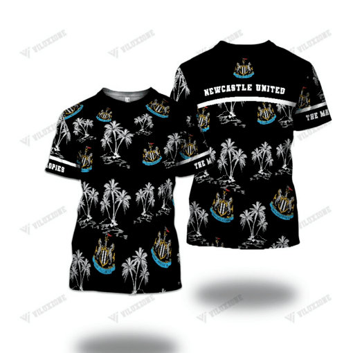 NEWCASTLE UNITED F.C HAWAII BLACK WHITE 3D The Magpies TL05 - Image 3