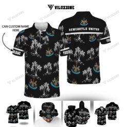 (CAN CUSTOM NAME) NEWCASTLE UNITED F.C HAWAII BLACK WHITE 3D The Magpies TL05