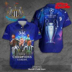Newcastle United UEFA Champions League (TSHIRT,POLO,HOODIE,PANT,...) Blue White Hawaiian SET TL05