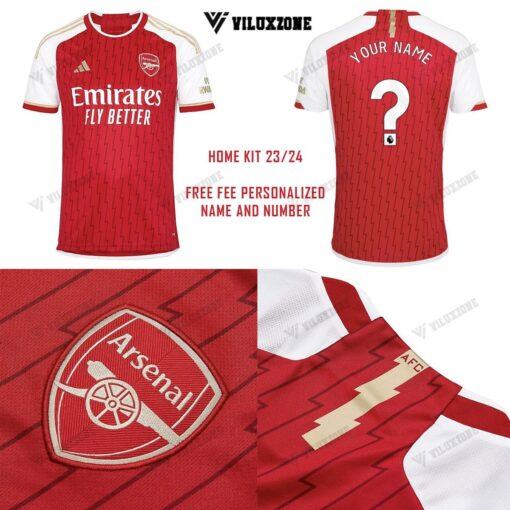 (SHIRT + PANT) (FREE CUSTOM) FOR JUNIOR ARSENAL FC 23/24 HOME SHIRT REPLICA - Image 2