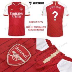 (SHIRT + PANT) Arsenal For Mens 23/24 Home Kit (Can Custom)