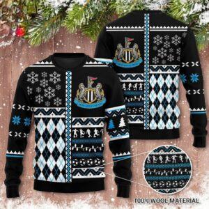 Newcastle United FC Christmas 3D Ugly Sweater Xmas 02