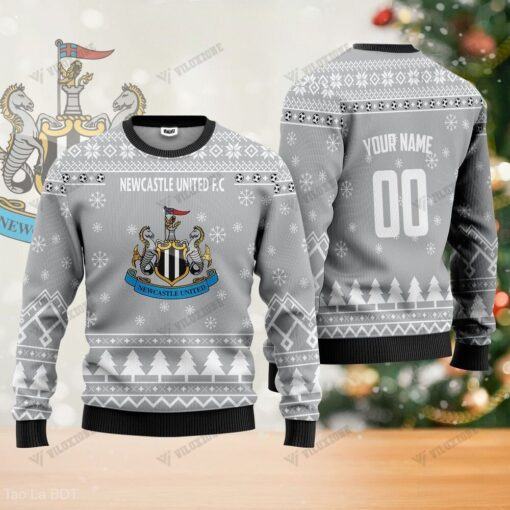 (Custom) For Kids - Newcastle United FC Christmas 3D Ugly Sweater Xmas 04