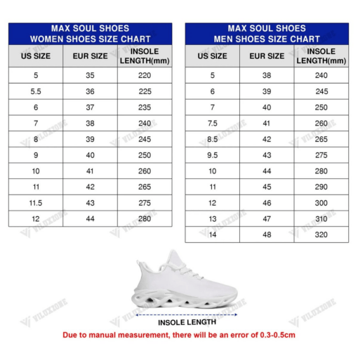 Personalize Newcastle United FC Black White Max Soul Running Shoes - LH - Image 2