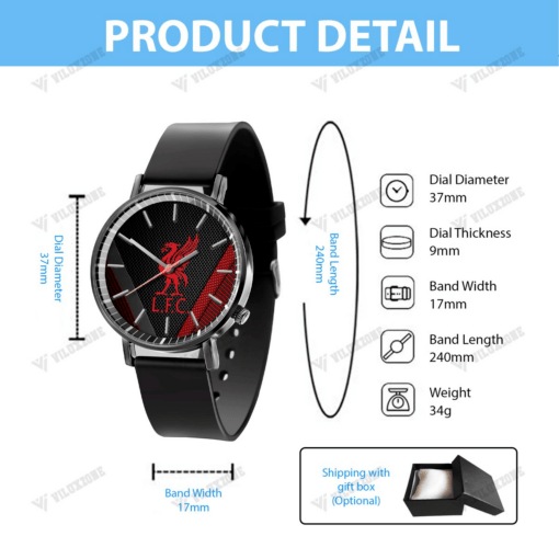 Liverpool F.C Black Leather Watch PM07856 - LH - Image 3