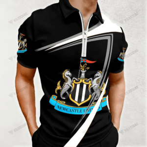 Newcastle United FC 3D Full Printing Zipper Polo 01 - LH