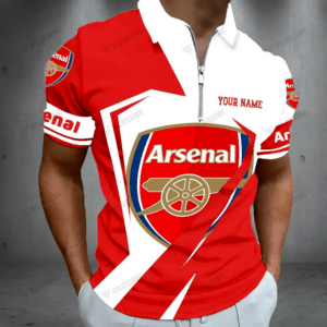 Arsenal F.C. 3D Full Printing Zipper Polo - LH
