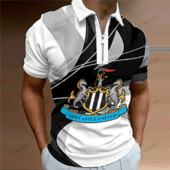 Newcastle United FC 3D Full Printing Zipper Polo 04 - LH