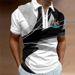 Newcastle United FC 3D Full Printing Zipper Polo 05 - LH