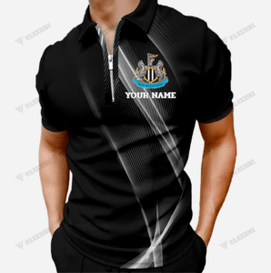 Newcastle United FC 3D Full Printing Zipper Polo 08 - LH