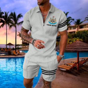Newcastle United FC 3D Full Printing Zipper Polo PL8776 - LH