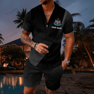 Newcastle United FC 3D Full Printing Zipper Polo 06 - LH