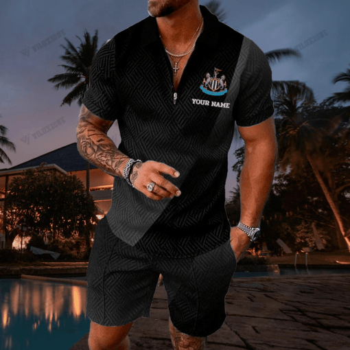 Newcastle United FC 3D Full Printing Zipper Polo 06 - LH
