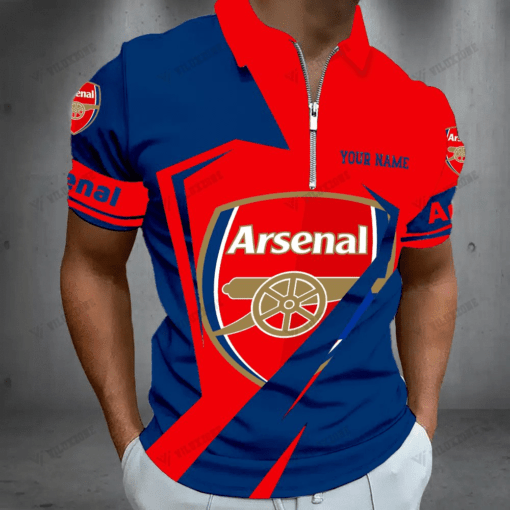 Arsenal F.C. 3D Full Printing Zipper Polo - LH - Image 3