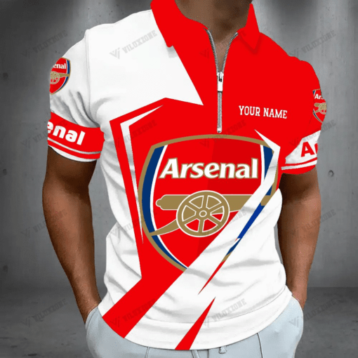 Arsenal F.C. 3D Full Printing Zipper Polo - LH - Image 2