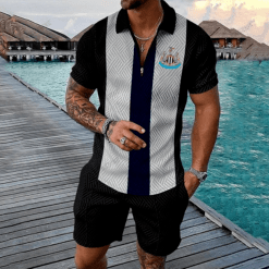 Newcastle United FC 3D Full Printing Zipper Polo 2861 - LH