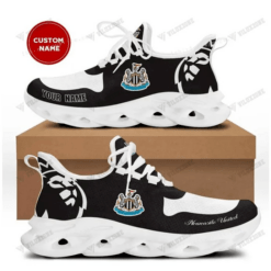Personalize Newcastle United FC Black White Max Soul Running Shoes - LH