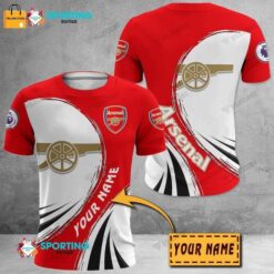 Arsenal FC Custom Name Red White The Gunners PL587 - LH