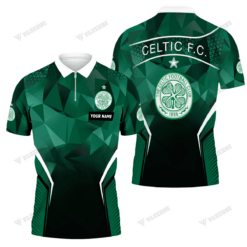 Celtic FC Custom Name Special Edition Zipper Polo Shirt PL1281 - LH