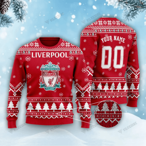 Liverpool FC Christmas 3D Ugly Sweater Xmas VLZ 09