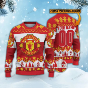 Manchester United Christmas 3D Ugly Sweaters Xmas VLZ 02