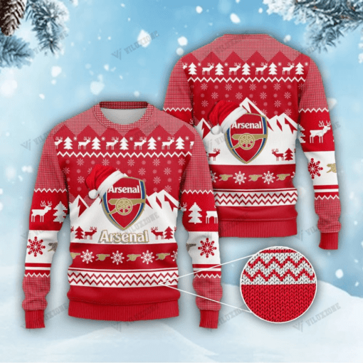 Arsenal FC Christmas 3D Ugly Sweaters Xmas VLZ 04