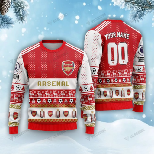Arsenal FC Christmas 3D Ugly Sweaters Xmas VLZ 07