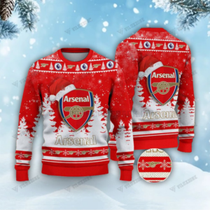 Arsenal FC Christmas 3D Ugly Sweaters Xmas VLZ 12