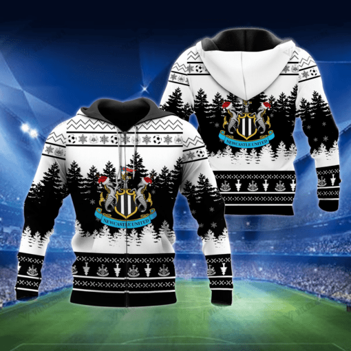 Newcastle United F.C. 3D Xmas Full Printing Set 01 ( Hoodie, Zip Hoodie, Short, Hawaii,...) - LH - Image 2