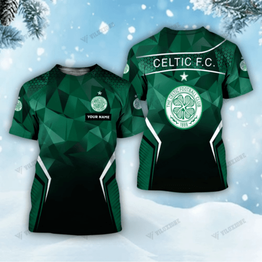 Celtic FC Custom Name Special Edition Zipper Polo Shirt PL1281 - LH - Image 3