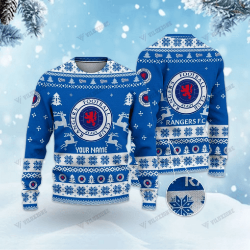 Rangers FC Christmas 3D Ugly Sweaters Xmas VLZ 02