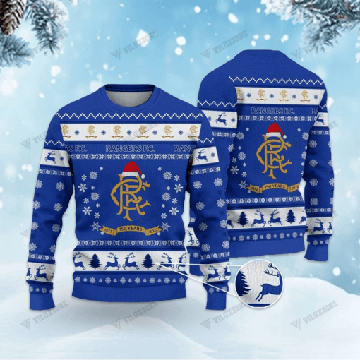 Rangers FC Christmas 3D Ugly Sweaters Xmas VLZ 05