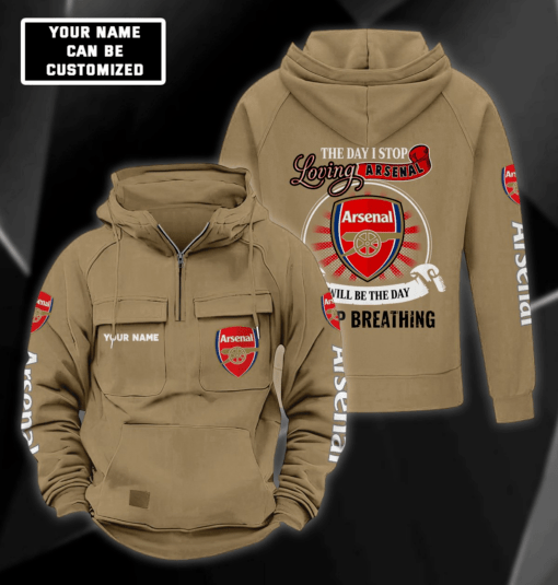 Arsenal F.C. Cargo Hoodie PM714 - LH - Image 3