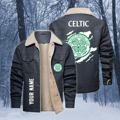 Celtic F.C. Leather Jacket PM343 - LH - Image 2