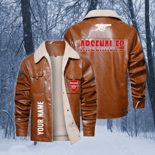 Arsenal F.C. Leather Jacket PM543 - LH - Image 2