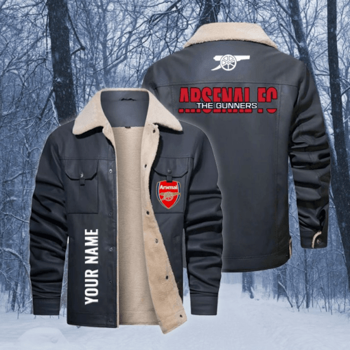Arsenal F.C. Leather Jacket PM543 - LH - Image 3