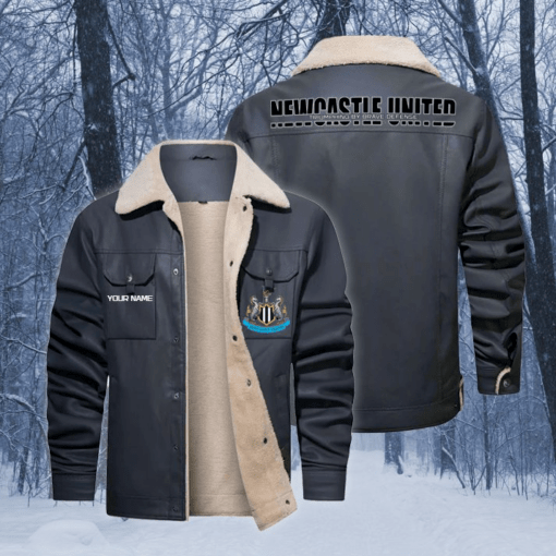 Newcastle United F.C. Woolen Hat With Ball & Leather Jacket PM34 - LH - Image 4