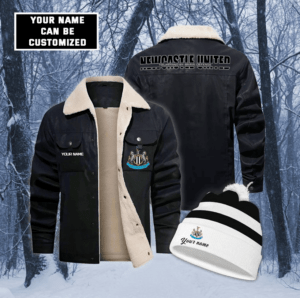 Newcastle United F.C. Woolen Hat With Ball & Leather Jacket PM34 - LH