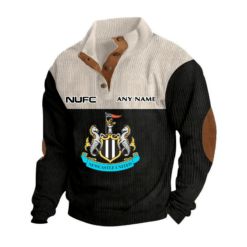 [CAN CUSTOM NAME] Newcastle United F.C. Pullover Tops with Elbow Patches Sweatshirt PM54 - LH