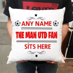 Manchester United FC Personalised Pillow (with inner) PM34 - LH