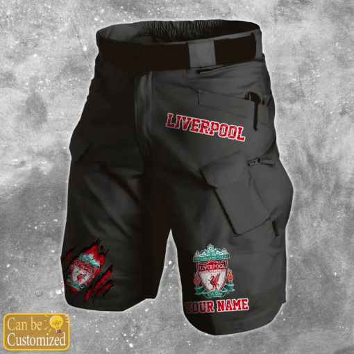 Liverpool F.C. Mens Upgraded Military Tactical Shorts (No Belt) PM34 - LH - Image 2