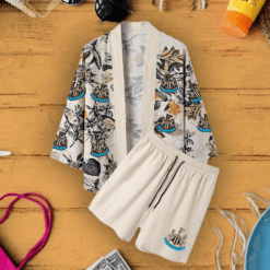 Newcastle United F.C. Beach Hawaii Combo Kimono & Shorts PM34 - LH
