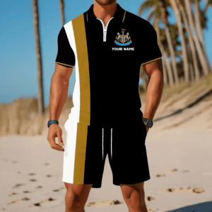 Newcastle United FC Full Printing Set (Zipper Polo, Short, Hawaii,...) PM38 - LH
