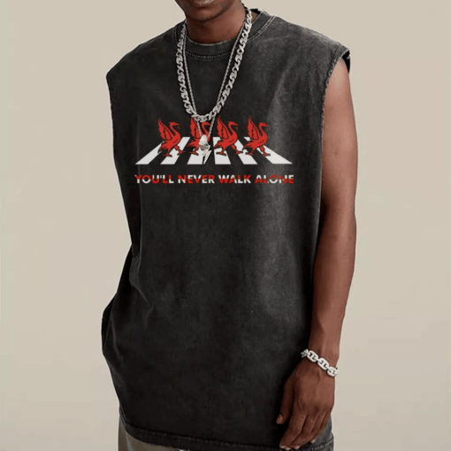 Liverpool F.C. Washed Distressed Sleeveless Vest PM45 - LH - Image 2