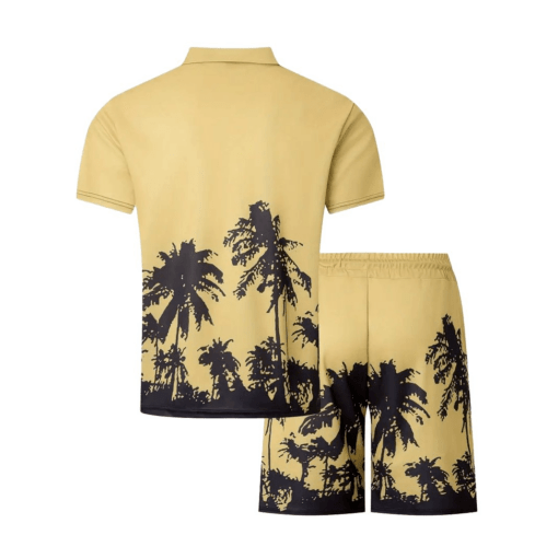 Newcastle United FC Full Printing Yellow Summer Set (Zipper Polo, Short, Hawaii,...) PM22 - LH - Image 2