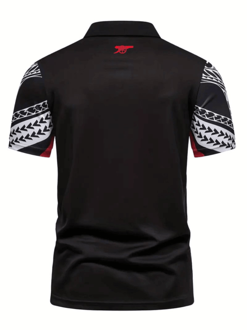 Arsenal FC Trendy Abstract Pattern Print Summer Set (Zipper Polo, Short, Hawaii,...) PM22 - LH - Image 4