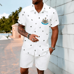 Newcastle United F.C. Man with Coconut Trees and Anchor Gift Hawaiian Shirt PM98- LH