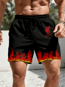 Liverpool F.C Liver Bird On Fire Hawaii Beach Short Pant PL44 - LH
