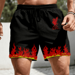 Liverpool F.C Liver Bird On Fire Hawaii Beach Short Pant PL44 - LH