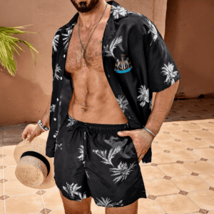 Newcastle United F.C. Premium Black Coconut Hawaiian Shirt PM999- LH